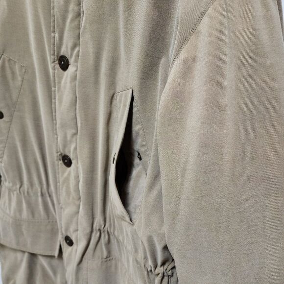 GH Bass Jacket Men Sz M Khaki Green Button Quilted Utility Field Chore Barn Coat - Picture 13 of 16